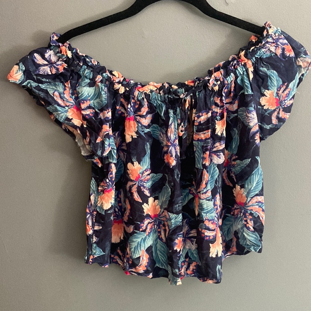 Rip Curl off shoulder floral top